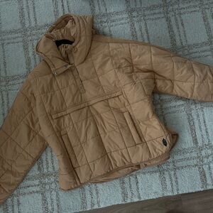 Free People Packable Pullover Puffer in Camel
